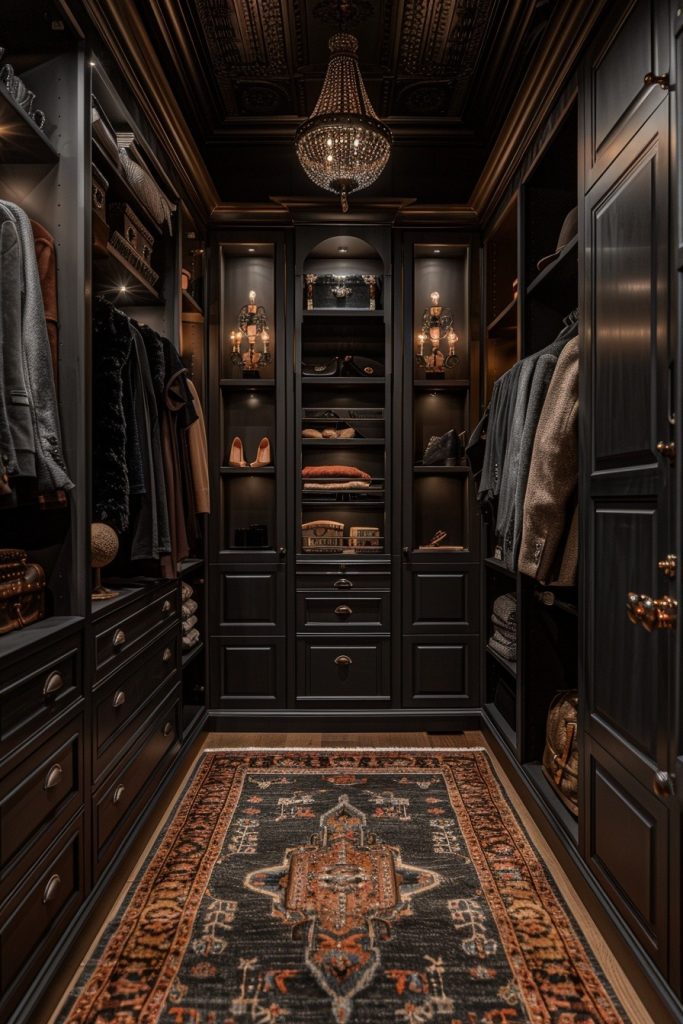 Sophisticated Dark-Toned Closet