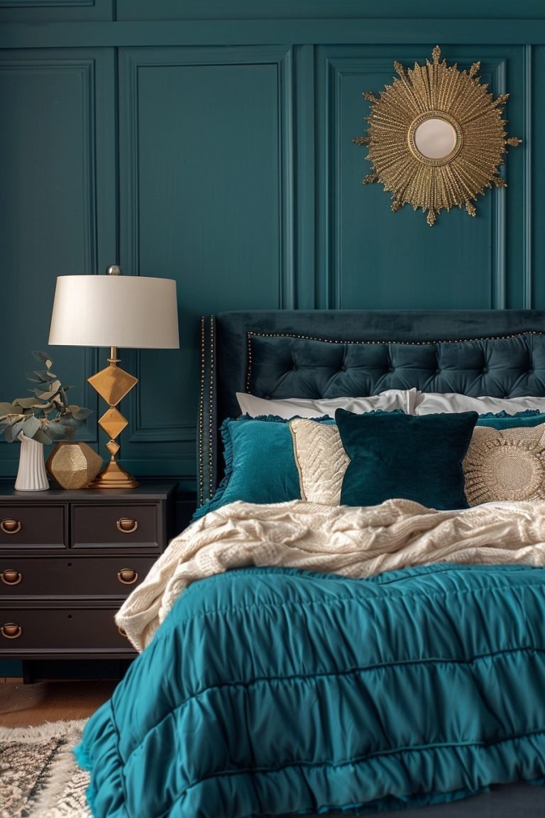 29 Dark Teal Bedroom Ideas To Create A Tranquil And Luxurious Retreat ...