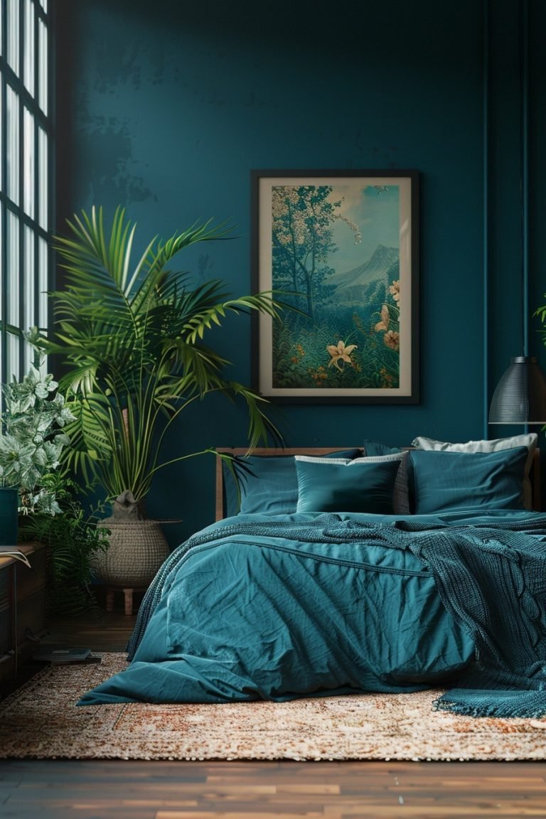 29 Dark Teal Bedroom Ideas To Create A Tranquil And Luxurious Retreat ...