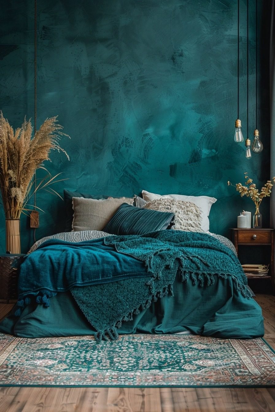 29 Dark Teal Bedroom Ideas To Create A Tranquil And Luxurious Retreat ...