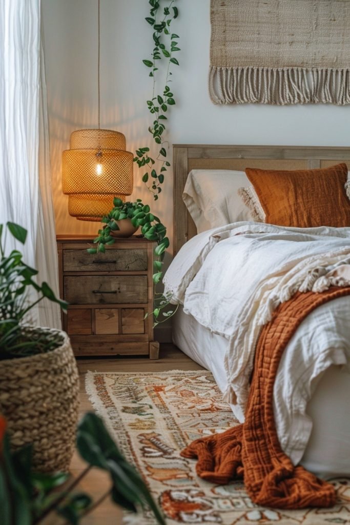 Woven Rattan Shade Lamp