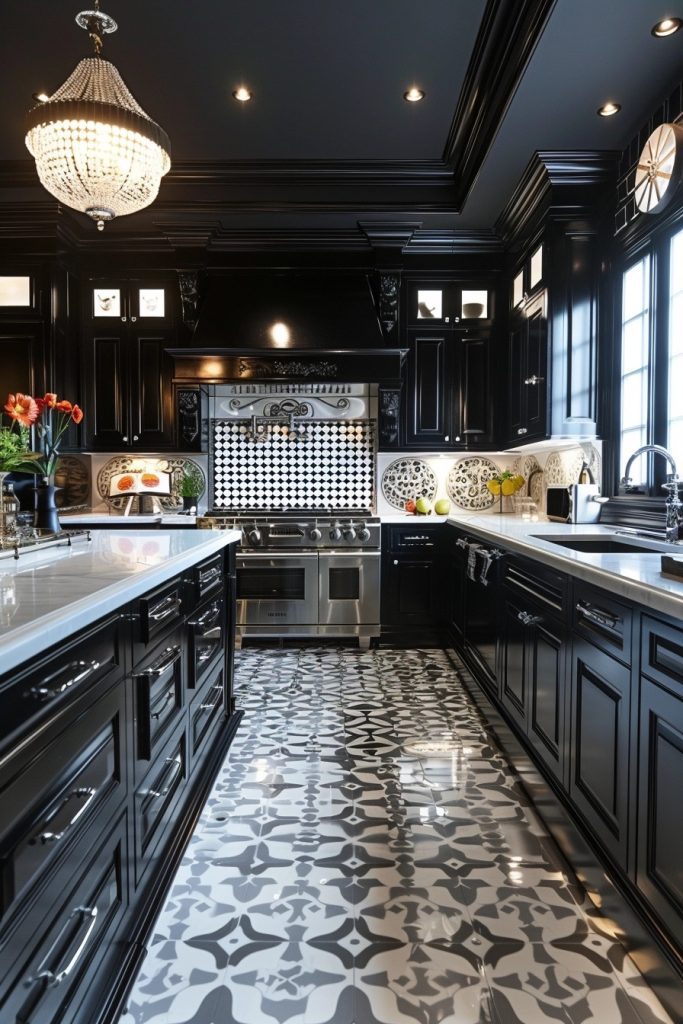 Art Deco Inspired Monochrome Kitchens