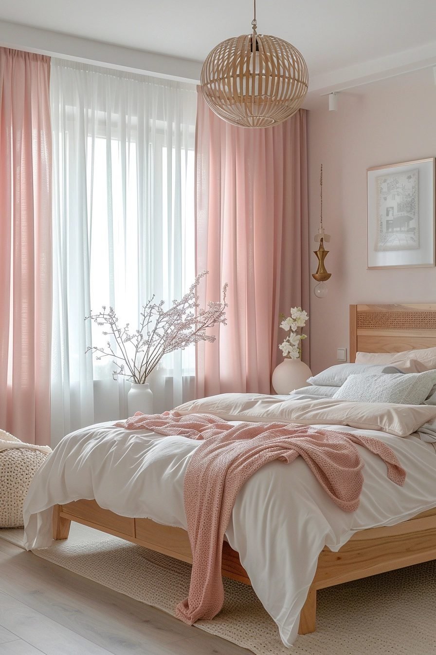29 Curtains For Pink Bedroom Ideas To Add A Pop Of Color - Courtneys World