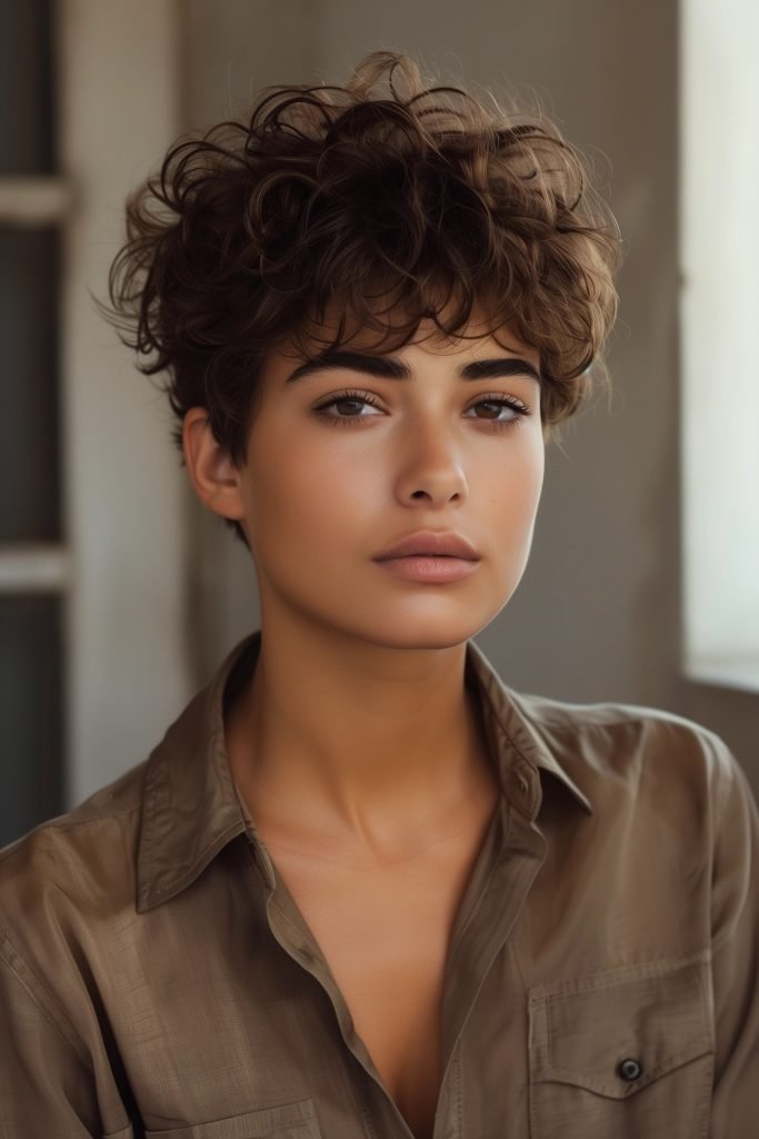 Curly Pixie hairstyles for short hair