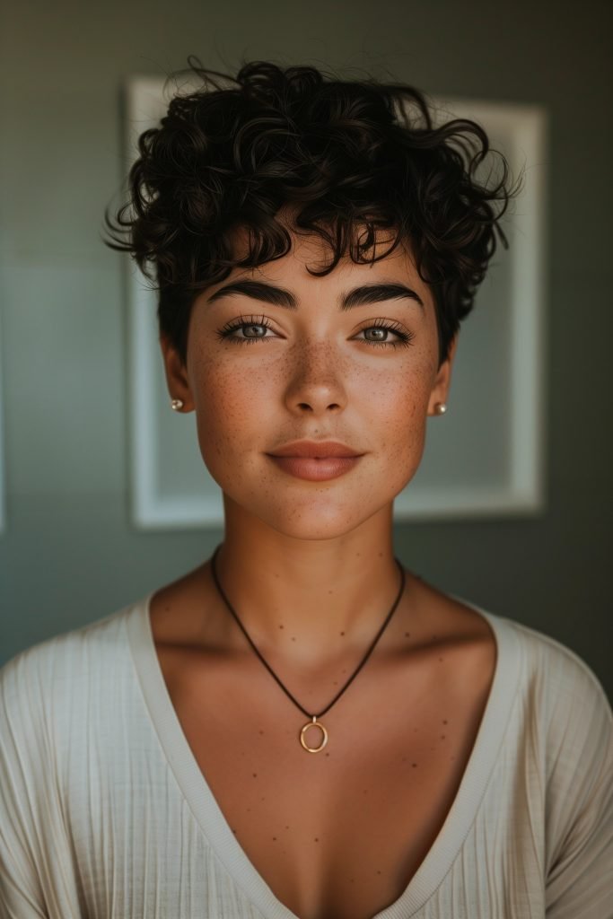 Curly Pixie hairstyles for short hair