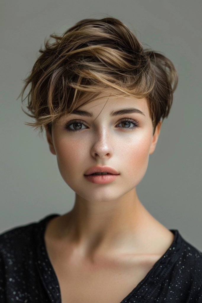 Feathered Pixie hairstyles for short hair