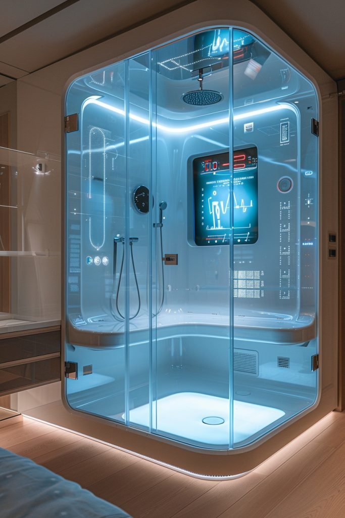 Interactive Fitness Shower Screens