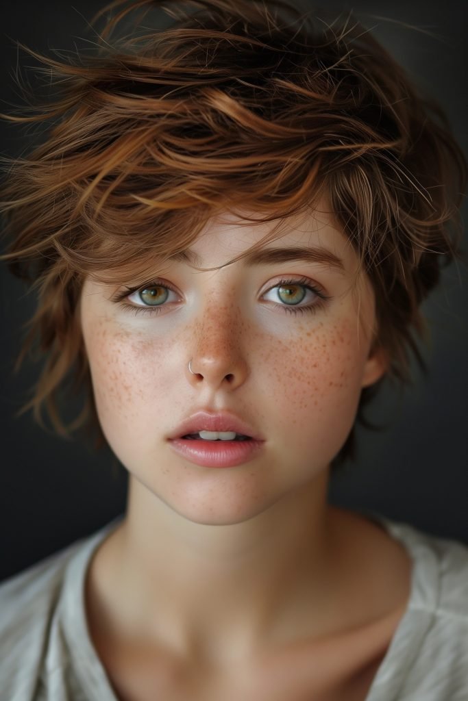 Messy Crop hairstyles for short hair