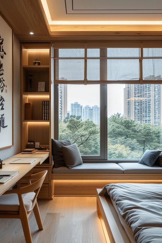 Minimalist Zen Study Space