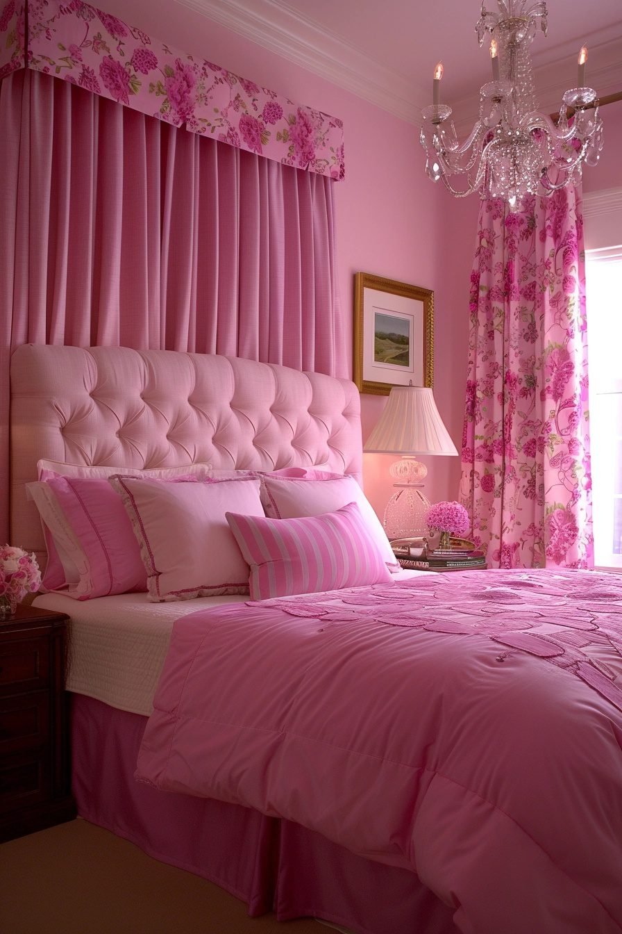 29 Curtains For Pink Bedroom Ideas To Add A Pop Of Color - Courtneys World