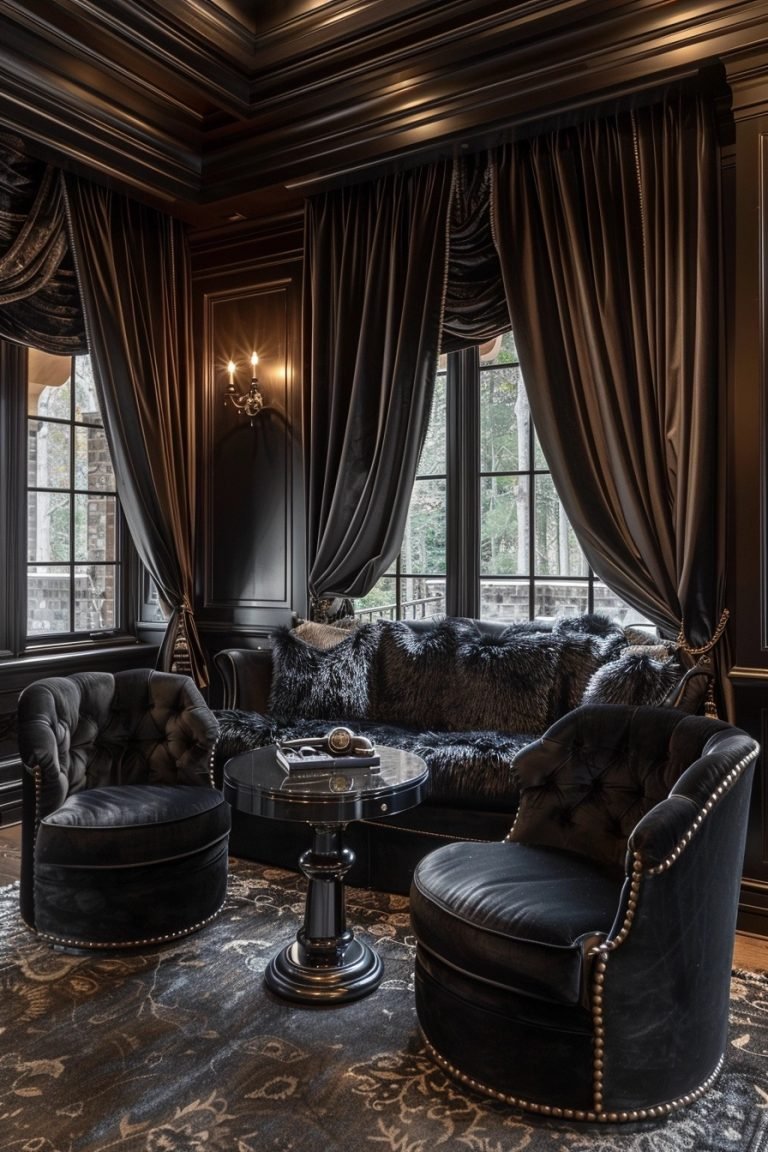 29 Black Curtains Living Room Ideas For Modern Glam Courtneys World