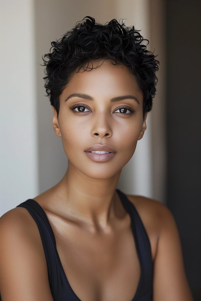 Short Afro hairstyles for short hair