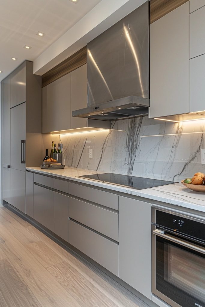 Sleek Handleless Kitchen Units