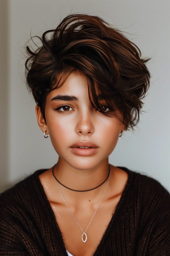 Slicked Back Pixie hairstyles for short hair