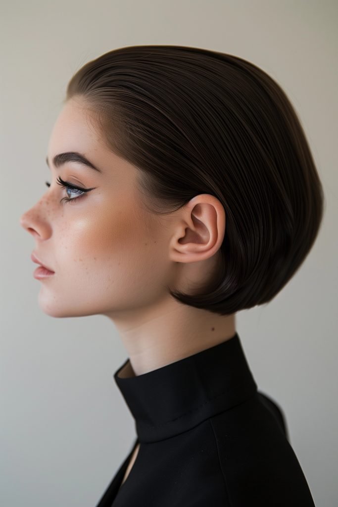Slicked Back Pixie hairstyles for short hair