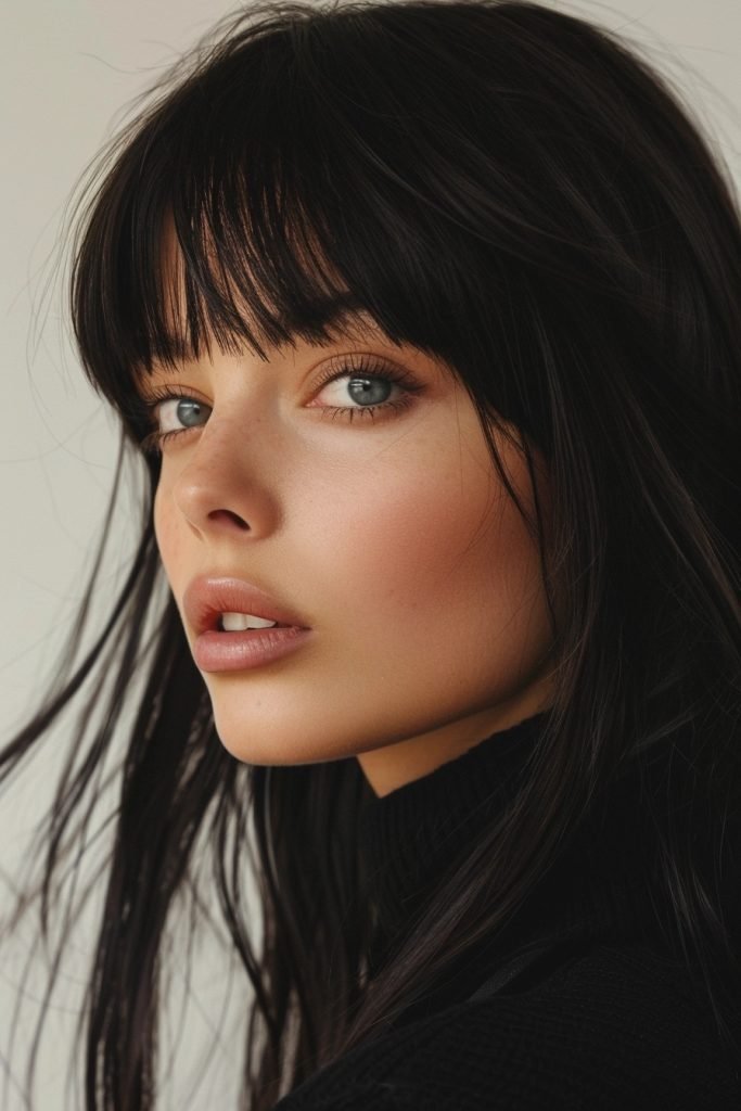 Straight with Bangs hairstyles for long hair
