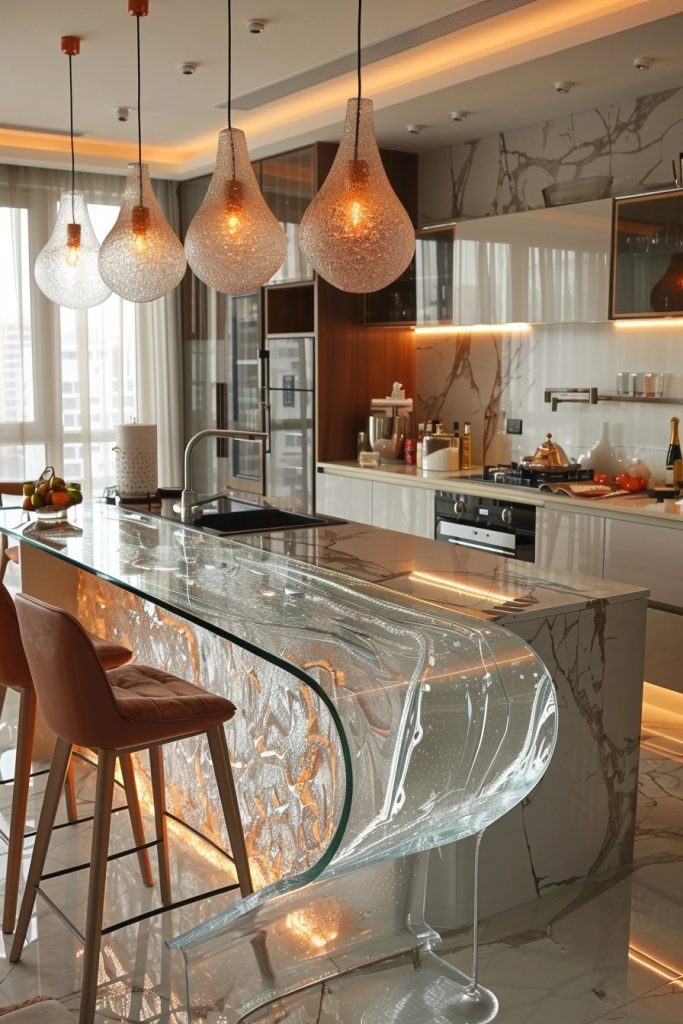 Transparent Glass Kitchens