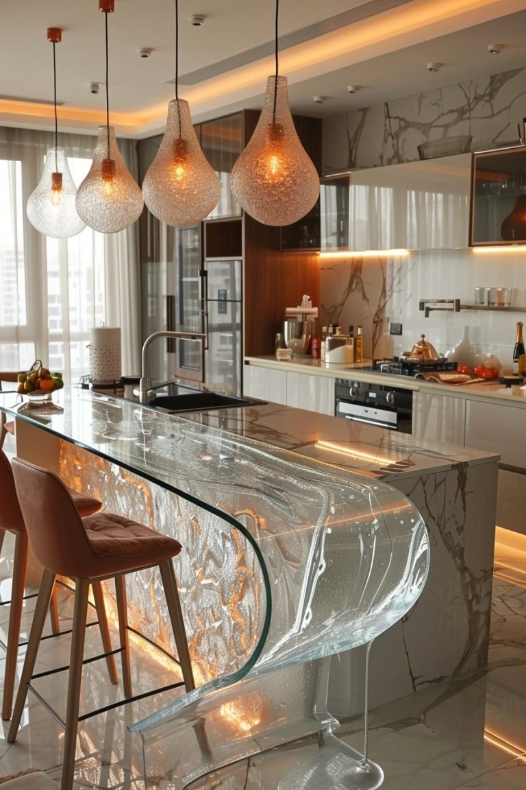 29 Modern Kitchen Ideas For An Elegant Home - Courtneys World - Small Modern Glass Kitchen Decor