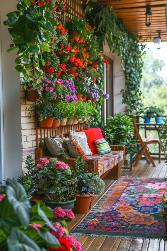 Vibrant Plant-Filled Balcony