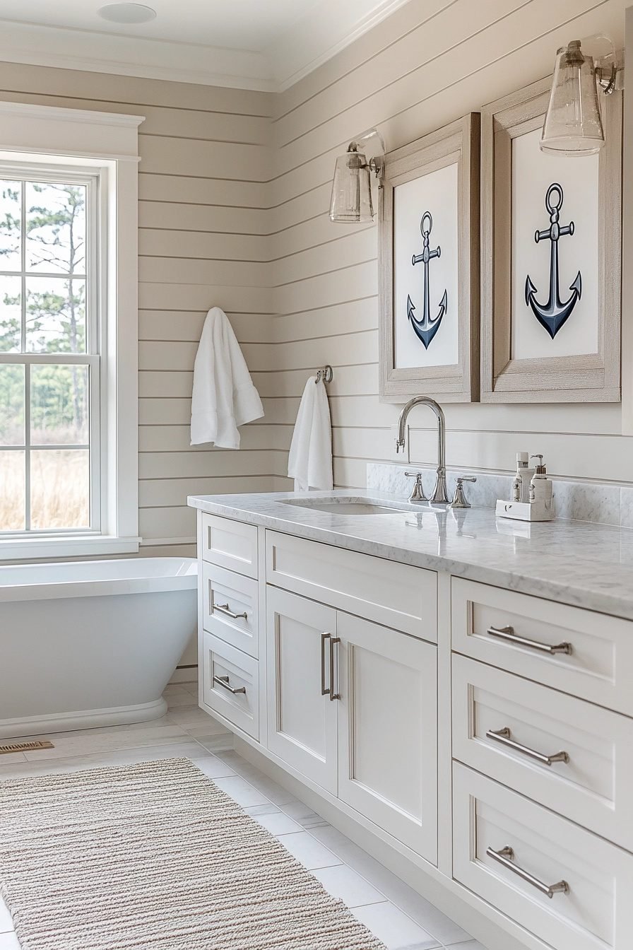 29 Coastal Farmhouse Bathroom Ideas To Create A Serene Oasis