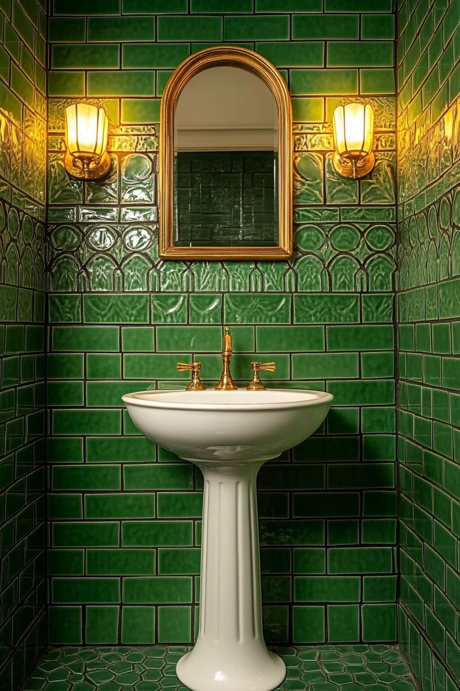 29 Emerald Green And Gold Bathroom Ideas For A Luxurious Space ...