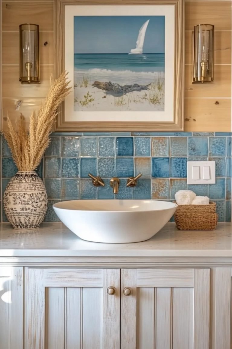 29 Coastal Farmhouse Bathroom Ideas To Create A Serene Oasis ...