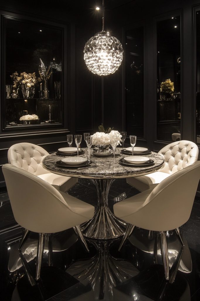 Chrome Chic Dining Spot