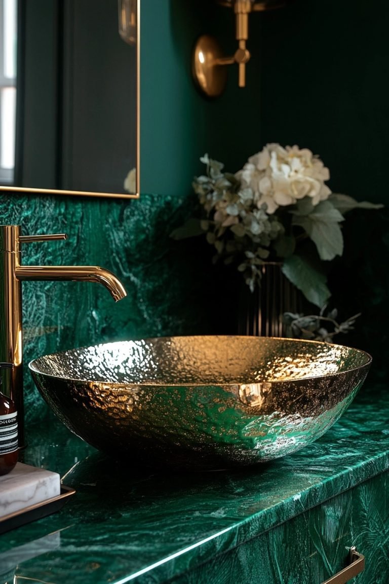 29 Emerald Green And Gold Bathroom Ideas For A Luxurious Space