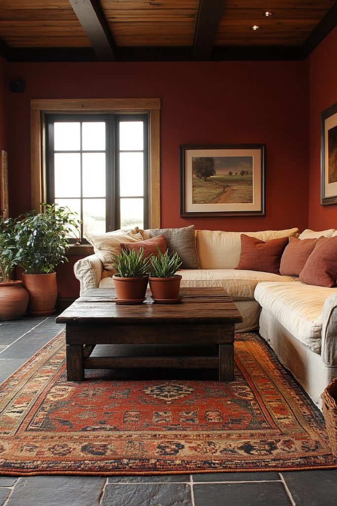 Earthy Rustic Living Room