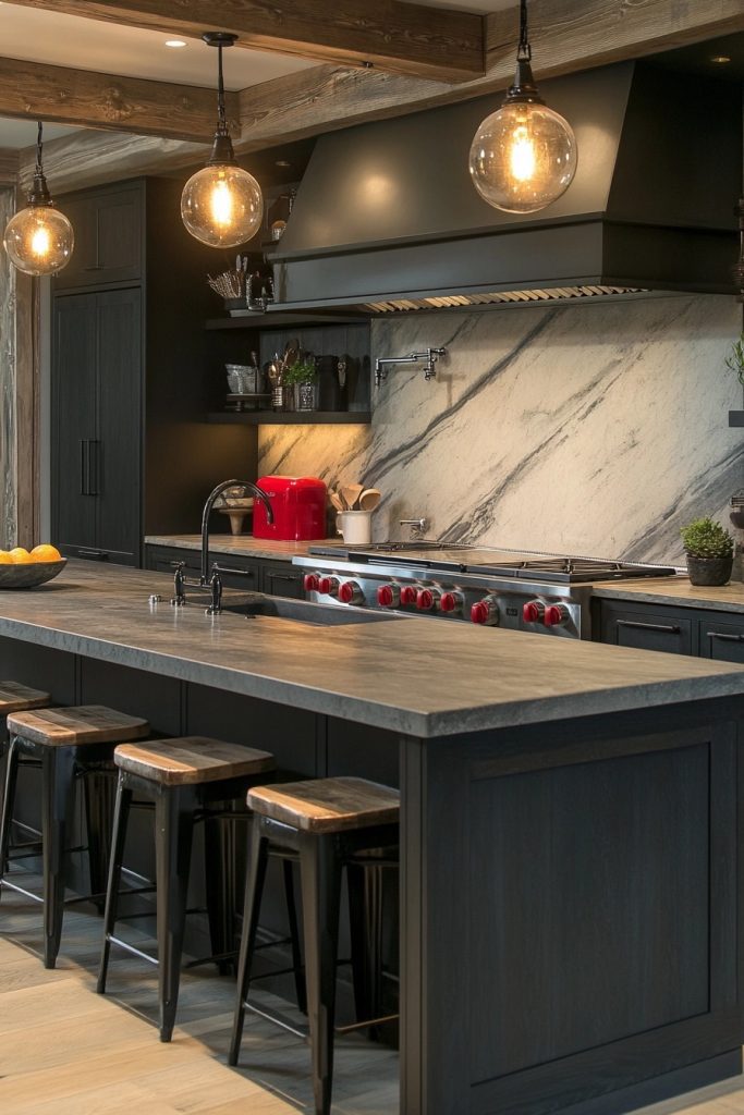 Edgy Farmhouse Culinary Space