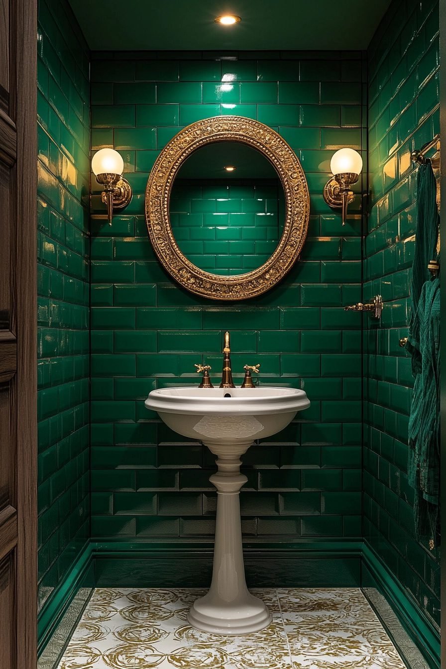 29 Emerald Green And Gold Bathroom Ideas For A Luxurious Space