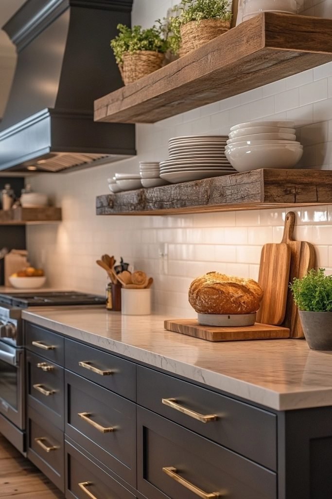 Floating Shelves Feature Kitchen