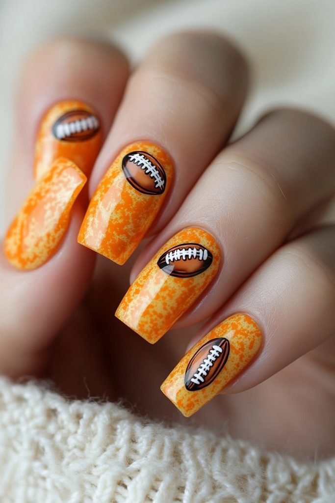 Football back to school nails