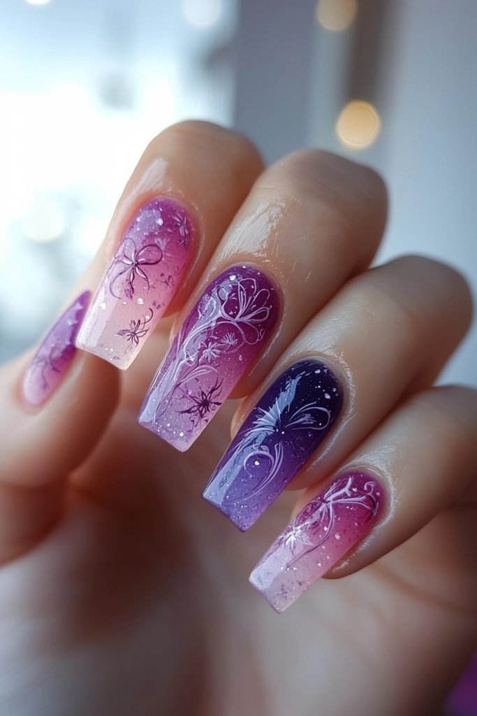 Geometric Designs back to school nails