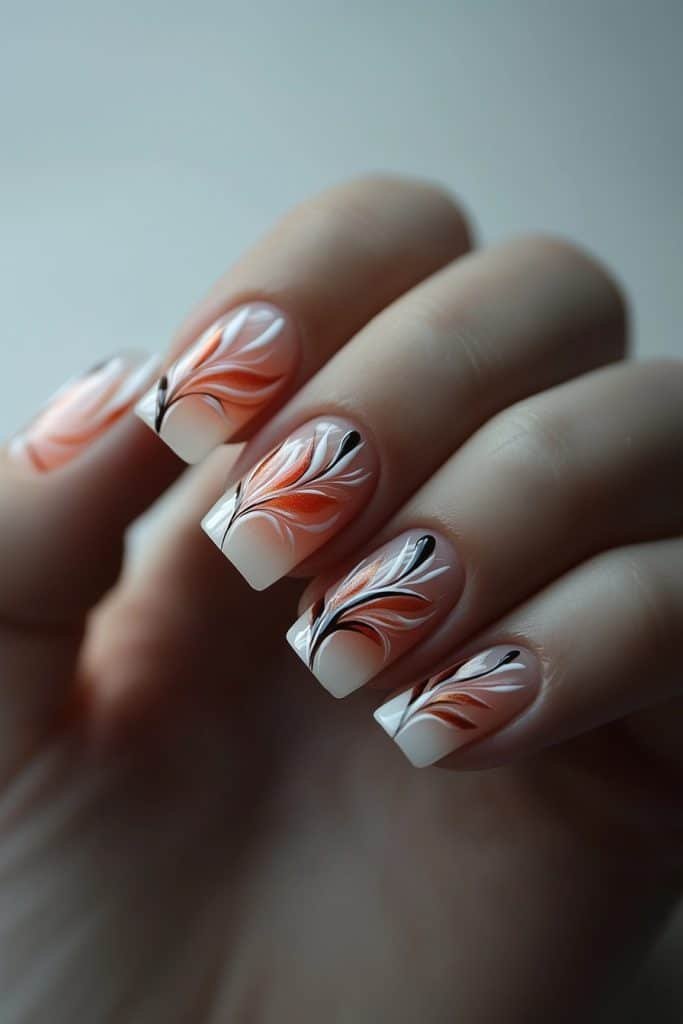 Geometric Designs back to school nails