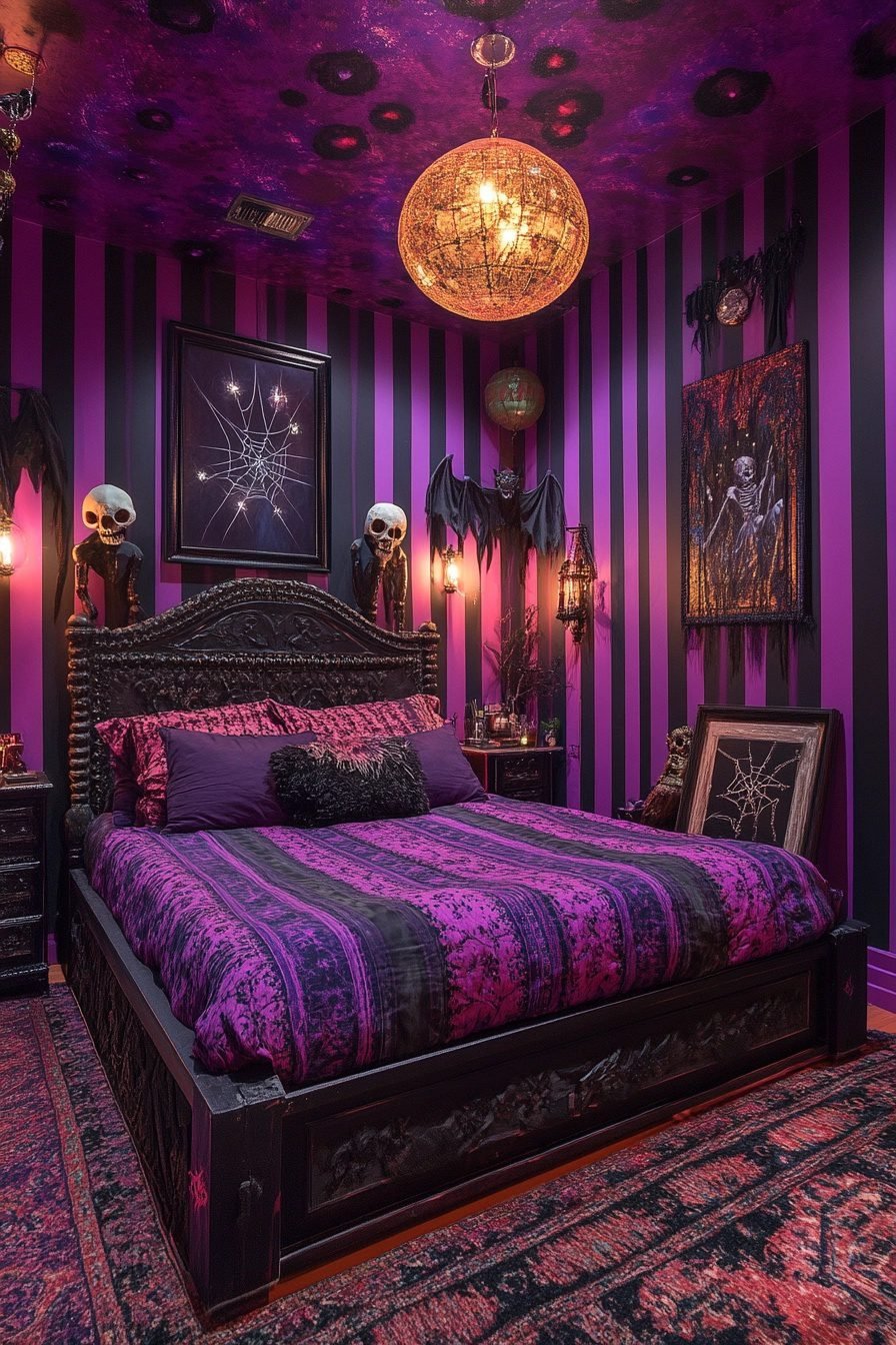29 Cozy Bedroom Halloween Ideas For A Festive And Frightfully Cozy Look(00)