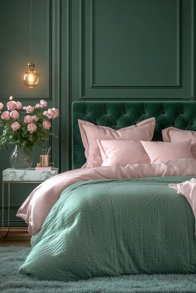 29 Green And Pink Bedroom Ideas For A Chic And Trendy Vibe - Courtneys World