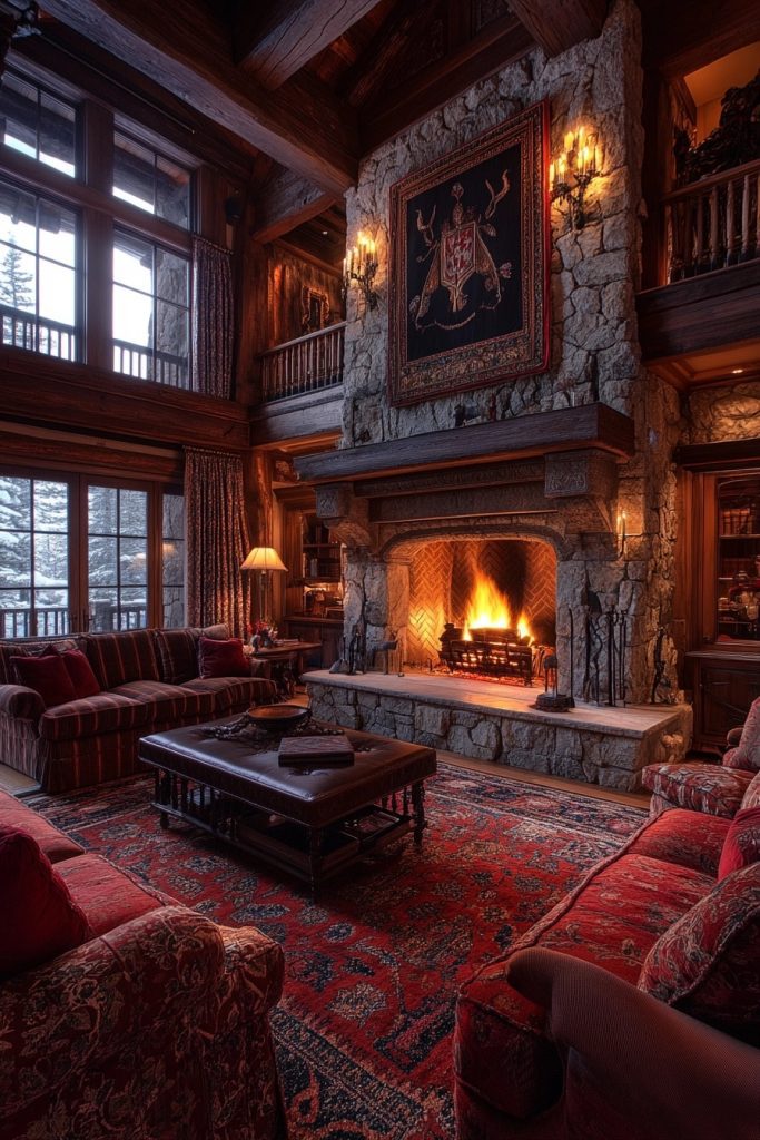 Grand Manor Fireplace Room