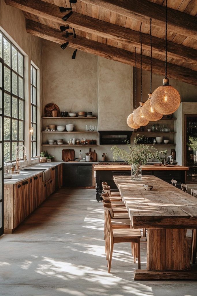 High Ceiling Industrial Kitchen