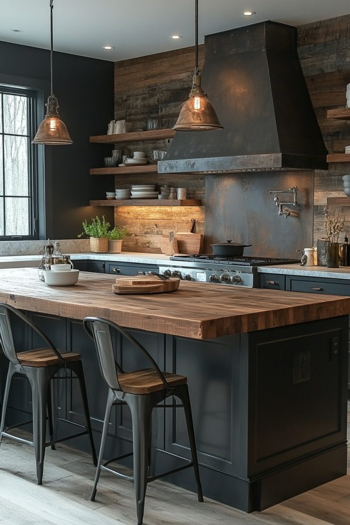 Industrial Chic Farmhouse Kitchen