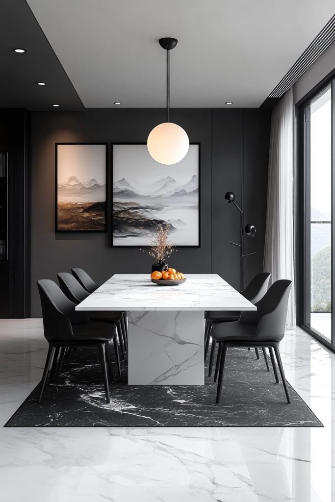 Monochrome Dining Rooms