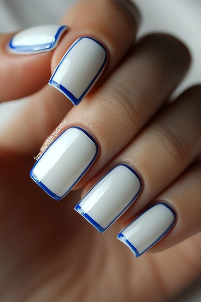 Notebook Paper back to school nails
