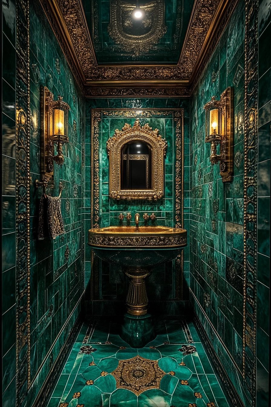 29 Emerald Green And Gold Bathroom Ideas For A Luxurious Space ...