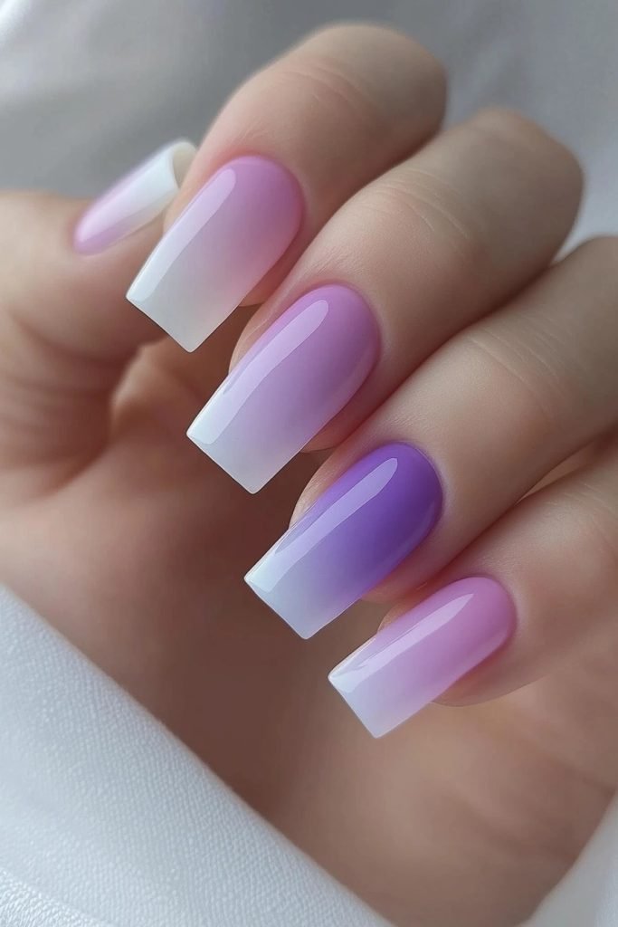 Pastel Rainbow back to school nails