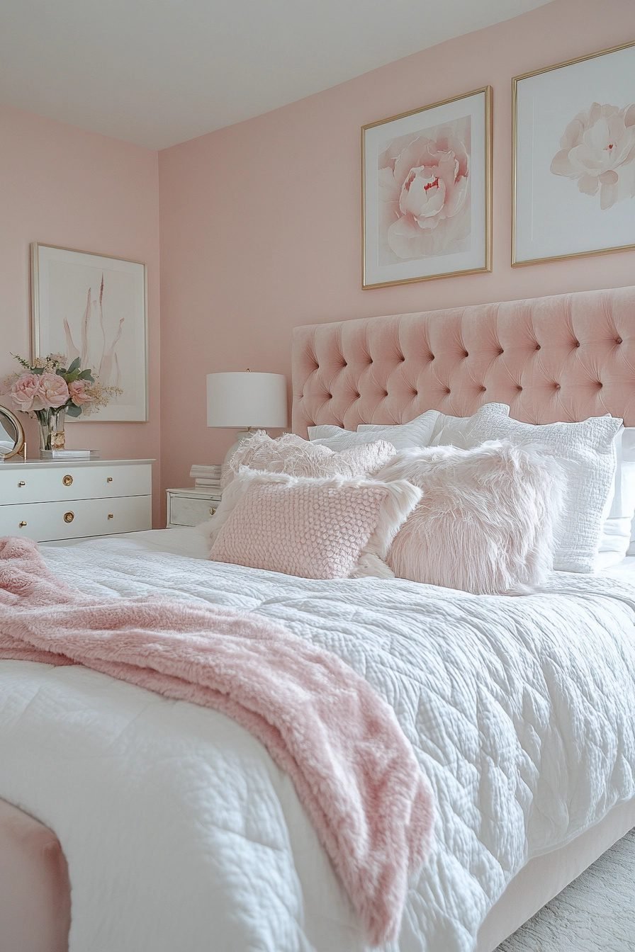 29 Pink And White Bedroom Ideas For A Soft And Elegant Look - Courtneys ...