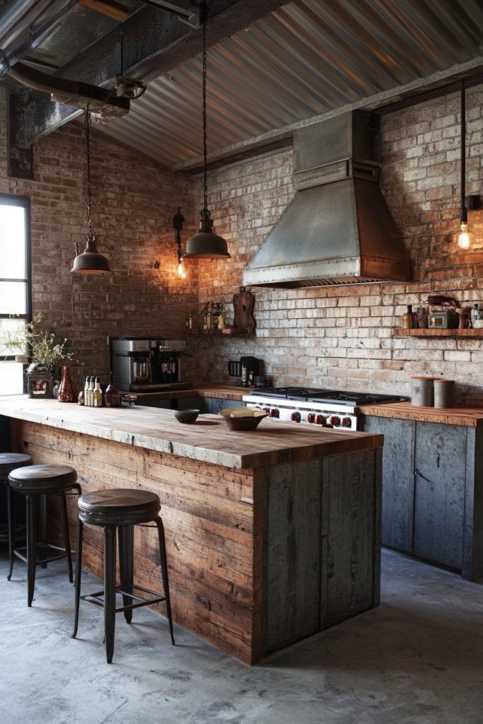 Raw Industrial Aesthetic Kitchen