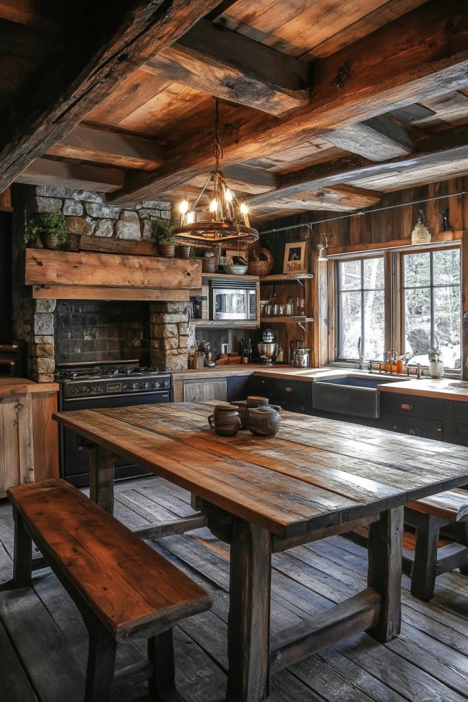 industrial farmhouse kitchen