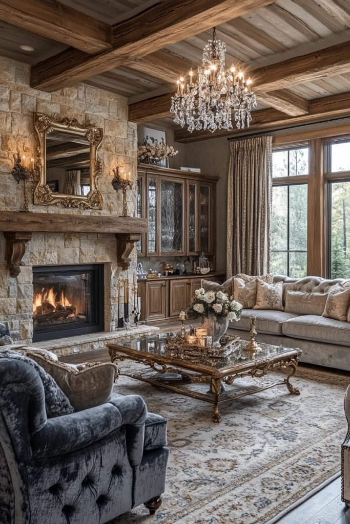 Rustic Glamour Living Room