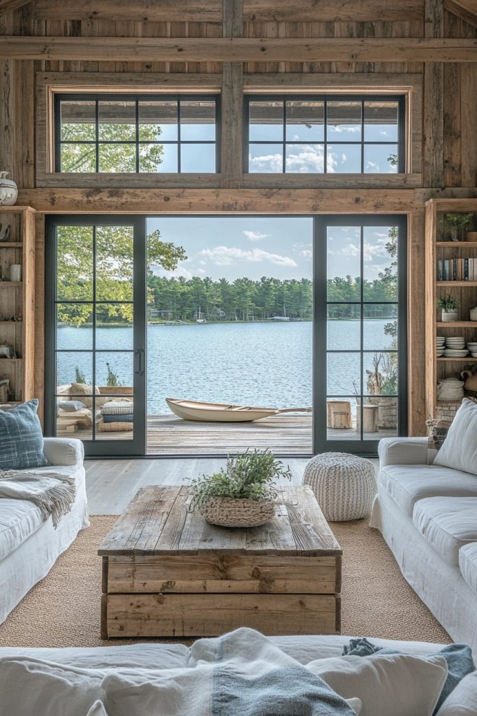 Rustic Lakehouse Living Room