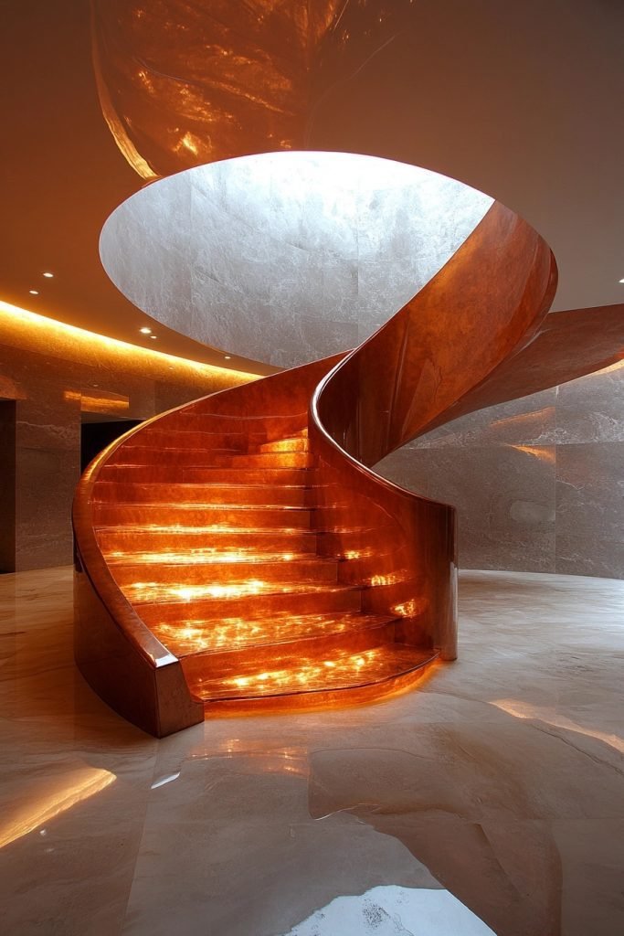 Sculptural Spiral Showcase